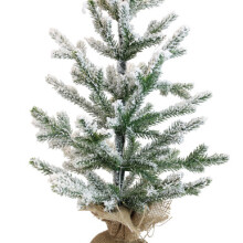 2ft Mini Pre-Lit Snow Pine Artificial Christmas Tree - Warm White