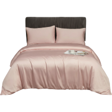 Juego de Ropa de Cama de 3 Piezas 240 x 260 cm 2 Almohadas 65 x 65 cm Rosa — ropa cama bambú, juego nórdico rosa