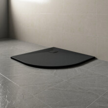 (800x800mm) SunDaze SMC Black Quadrant Slate Effect Bathroom Shower Tray