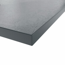 SunDaze 900 x 900mm SMC Anthracite Square Slate Effect Shower Tray with Fluidmaster 90mm Fast Flow Waste