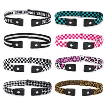 8PCS Upgrade No Buckle Elastic Belts for Men Women,Buckless Adjustable Invisible Stretch Belts for Jeans Pants