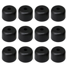 12 x Round Black Plastic Furniture Feet 50mm Dia for Desk Chair Bed Legs