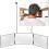 360 Mirror - 3 Way Mirror For Automatic Haircut With Height Adjustable Telescopic Hook 1