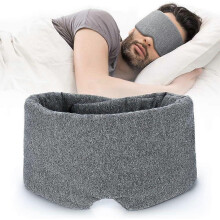 100% Handmade Cotton Sleep Mask Blackout - Comfortable & Breathable Eye Mask for Sleeping Adjustable Blinder Blindfold Airplane with Travel
