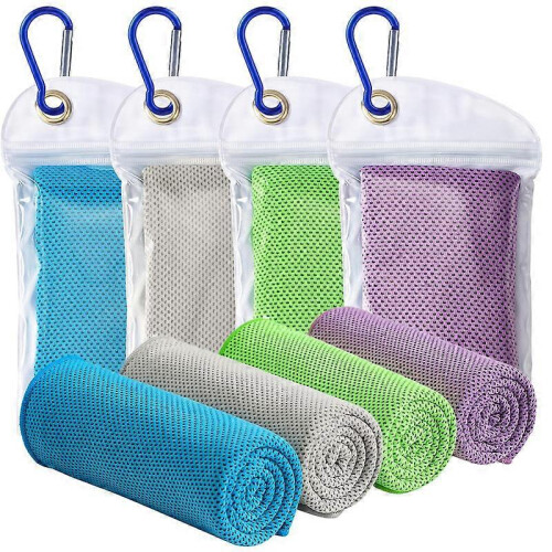 Cooling Towels - 4 Pack Cooling Towel, Microfiber Soft Breathable