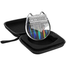 rainbow clear kalimba thumb piano cat shaped 17 key solid finger piano