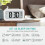 digital alarm clock, 12/24hr bedside clock with lcd backlit display, clock with date calendar temperature 2