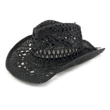 Chapeau de cowboy à large bord, fait main, unisexe, idéal pour la plage d'été.