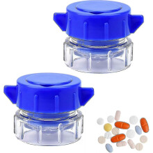 Broyeur de comprimés (lot de 2), broyeur de comprimés pour médicaments, broyeur de médicaments pour enfants avec pilulier intégré