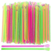 400 stuks lepelrietjes, slushie rietjes, lepelrietjes, wegwerp rietjes voor drankjes en ijshoorntjes c2024112991