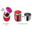 Portable Auto Car Ashtray Cigarette Cup Ash Holder With LED Light Lid 2