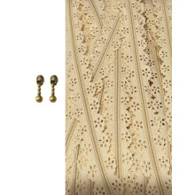 3mm Peach Colour Novelty Nylon Floral Edge Lace Zip By the Meter