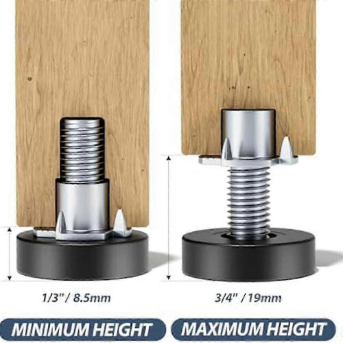 1/4In-10 UNC-gevind justerbare møbelnivelleringsfødder kompatible med Stability 1