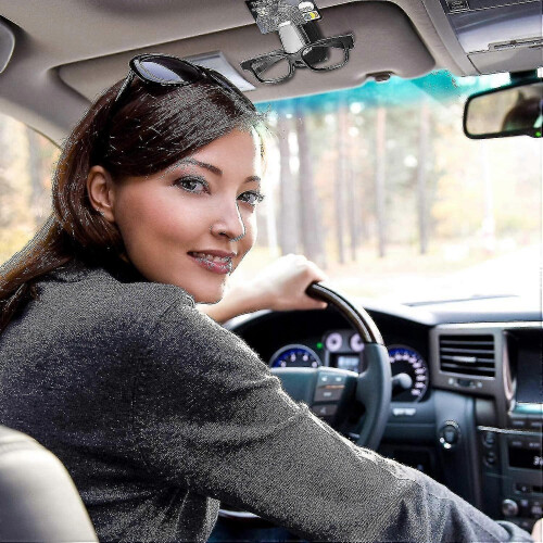 συσκευασίες θήκης γυαλιών αυτοκινήτου, Universal Car Visor, κλιπ θήκης γυαλιών ηλίου, 1