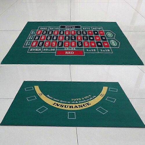 Τραπέζι πόκερ διπλής όψης από τσόχα, Texas Hold 'Em & Blackjack, παιχνίδια με κάρτες, Blackja 1