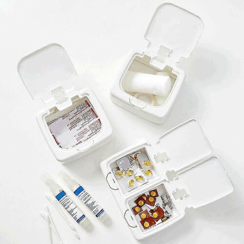 Swab Balls Holder Push Button Multi-purpose Pp Makeup Cotton Storage Organizer For Desktop Q 1