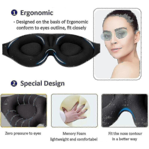 3d Ultra Soft Skin-friendly Eye Masks , Blindfold 1