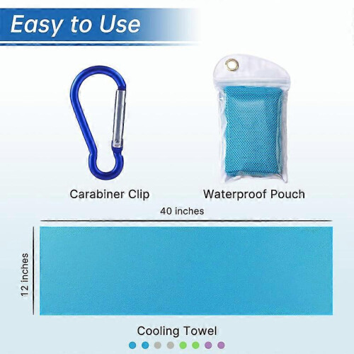 Cooling Towels - 4 Pack Cooling Towel, Microfiber Soft Breathable 2