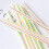 500pcs Plastic Drinking Straws 8 Inches Long Multi-Colored Striped Bedable 5