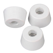 6 stk. hvide gummi skridsikre møbelfødder støddæmper 25x20x13mm