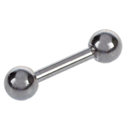 et par herreøreringe med kuglestang i rustfrit stål – 3 mm, sorte