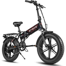 ENGWE EP-2 BOOST - Vélo électrique Pliable 20" - Batterie Amovible 48V 13Ah - Autonomie 100km - Shimano 7 vitesses - Fatbike,Black