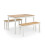 Coxmoor Bench - Ivory & Oak 5