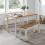 Coxmoor Bench - Ivory & Oak 2