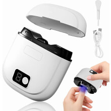 Elektrischer Nagelknipser 3-in-1, elektrische Nagelfeile mit LED, 3 Geschwindigkeitsstufen, automatischer Schneid- und Schleiffunktion, Aufb