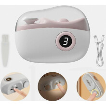 Elektrischer Nagelknipser, 3-in-1-Funktion: Automatisches Schneiden und Schleifen mit Aufbewahrungsmöglichkeit für Nagelreste, 3 Geschwindig