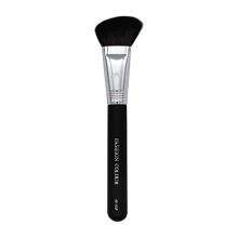 Pennello Blush Angolato Moda Con Manico In Legno Nero E Setole Dense