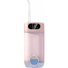 Draagbare elektrische waterflosser met telescopisch reservoir van 300 ml, UVC-sterilisatie, 5 reinigingsstanden, waterdicht, 4 vervangbare f