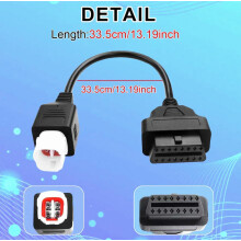 OBD2 4-Pin-Diagnosekabel für Yamaha-Motorräder, robustes Adapterkabel zum Auslesen von Fehlercodes
