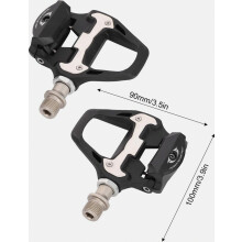 R21 9 x 10 cm SPD-Fahrradpedale, Klickpedale aus Aluminiumlegierung (9/16 Zoll) für Rennräder und Mountainbikes, langlebig