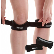 Correa para tendón rotuliano, paquete de 2, soporte para alivio del dolor de rodilla para senderismo, fútbol, baloncesto, correr, rodilla de