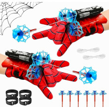 Conjunto de 2 guantes lanzadores de héroes para niños de 3 a 10 años, accesorio para disfraces y juegos, regalo para niños y niñas.