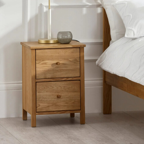 Coxmoor 2 Drawer Bedside - Oak