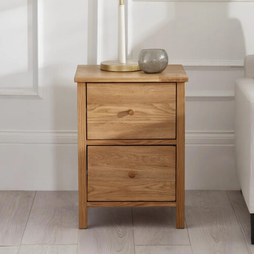Coxmoor 2 Drawer Bedside - Oak 1