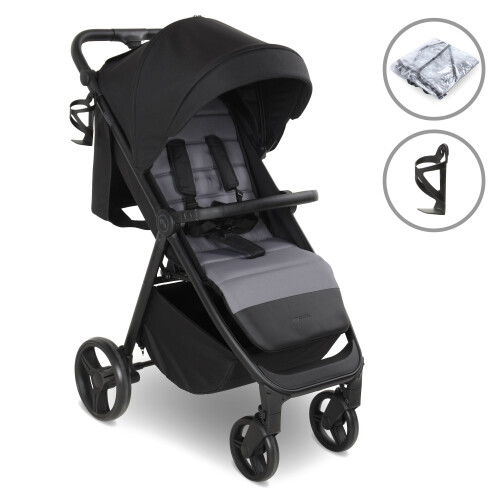 My Babiie MB160 Plus Pushchair - Black / Grey