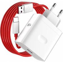 80 W:n USB-C-laturi 1 metrin latauskaapelilla, pikalatausvirtalähde yhteensopiville OnePlus-laitteille