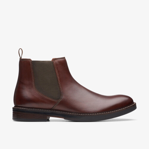 Clarks (Standard, 6.5 (Adults')) Paulson Up Mahogany Leather