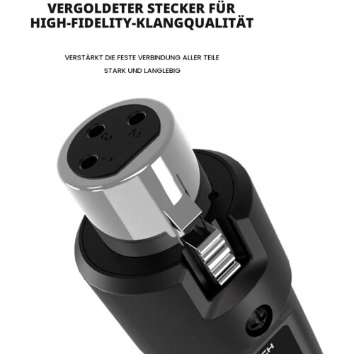 Wireless Microphone Transmitter Receiver, XLR Wireless System for Dynamic Microphones, Guitar, Audio Mixer and PA System 2