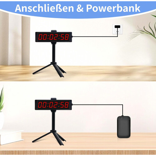 Gym Timer with Stand, Countdown Timer with Start Stop Button, Interval Workout Timer, Digital Stopwatch with Remote Cont 1