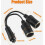 Car and Motorcycle Cigarette Lighter Plug Adapter, 2 Way Car Cigarette Lighter Distributor, Cigarette Lighter Coupler, E 2