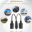 Car and Motorcycle Cigarette Lighter Plug Adapter, 2 Way Car Cigarette Lighter Distributor, Cigarette Lighter Coupler, E 5