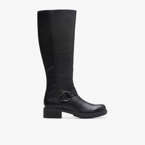 Clarks (Standard, 7.5 (Adults')) Hearth Rae Black Leather