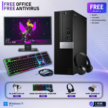 WINDOWS 11 FAST DELL i5 8GB Ram DESKTOP BUNDLE & TFT COMPUTER 240GB SSD - Office - Refurbished