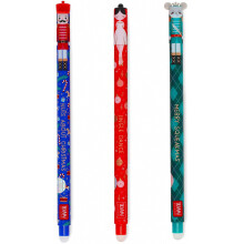 Set of 3 Erasable Gel Pens, Christmas Edition, Thermosensitive Ink, Red Blue Green, Smooth Writing Pens, Erase Without D