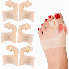 3 Pairs Hallux Valgus Correction Bandages, Silicone Material Toe Straightener Support for Daily Comfort