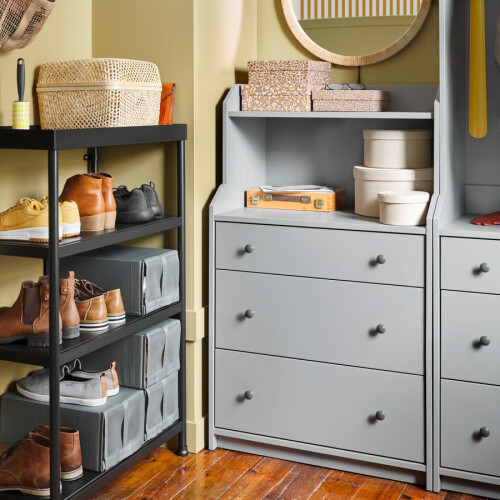 IKEA HAUGA Chest 3 Drawers 70x46x116 cm 2